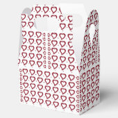 Herz und kleine Punkte Rot und Weiß Design Geschenkschachtel (Geöffnet)