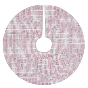 Herz und kleine Punkte Rot und Weiß Design Polyester Weihnachtsbaumdecke