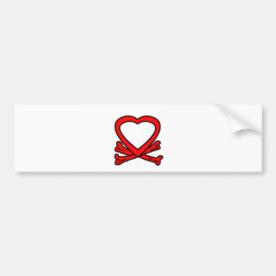 Herz und Knochen Rot das MUSEUM Zazzle Geschenke Autoaufkleber
