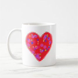 Herz und Kreise des Wavy Valentinstag Kaffeetasse