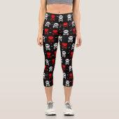 Herz und Kreuz Capri Leggings (Vorderseite)