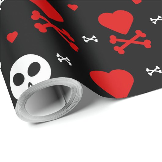 Herz und Kreuz Geschenkpapier (Rolleneckpunkt)