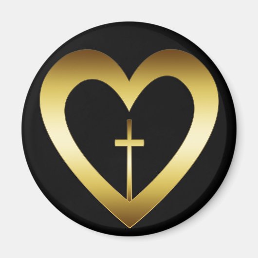HERZ UND KREUZ MAGNET (Vorne)