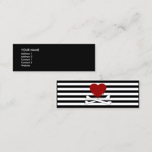 Herz und Kreuz. (siehe hinten) Mini Visitenkarte