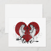 Herz und Kreuz-Valentin der Liebe Feiertagskarte (Vorne/Hinten)