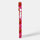 Herz und Krone Fuchsia Pink Maximalist Custom Case-Mate iPhone Hülle (Rückseite / Links)