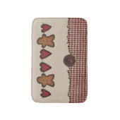 Herz und Lebkuchen Mann Bath Mat Badematte (Vorderseite Vertikal)