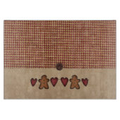 Herz und Lebkuchen Männer Glaszuschnitt Schneidebrett (Vorderseite)