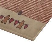 Herz und Lebkuchen Männer Glaszuschnitt Schneidebrett (Ecke)