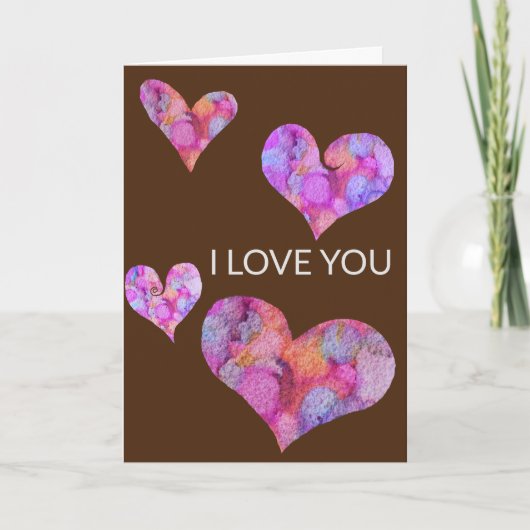 Herz und Liebe Feiertagskarte (Vorderseite)