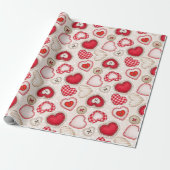 Herz und Liebe Geschenkpapier (Ungerollt)