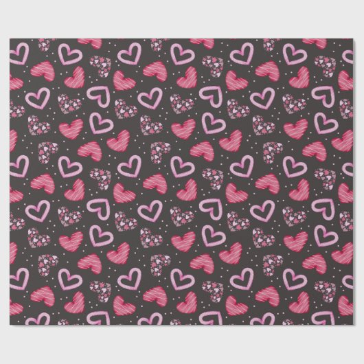 Herz und Liebe Geschenkpapier (Flach)