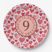 Herz und Liebe Pappteller (Vorderseite)