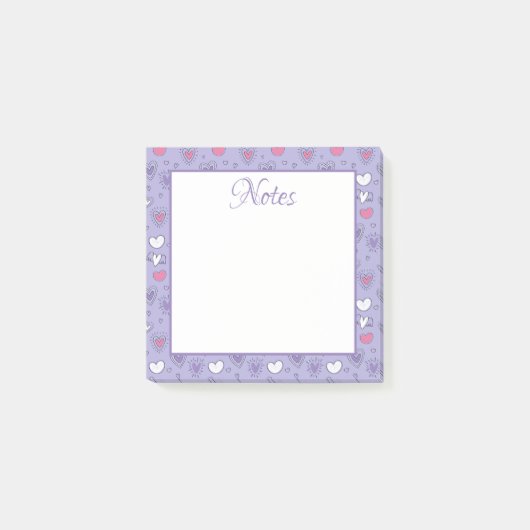 Herz und Liebe Post-it Klebezettel (Vorderseite)