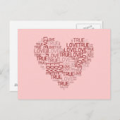 Herz und Liebe Postkarte (Vorne/Hinten)