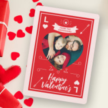 Herz und Liebe Rot Pink Valentinstag Familienfoto