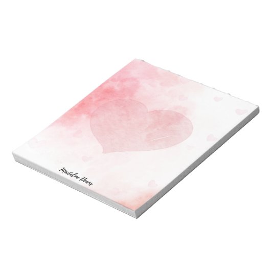 Herz und Liebe Valentine Notizblock (Rotiert)