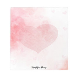 Herz und Liebe Valentine Notizblock