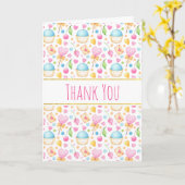 Herz und Liebe Wasserfarben Muster Vielen Dank Karte (Gelbe Blume)