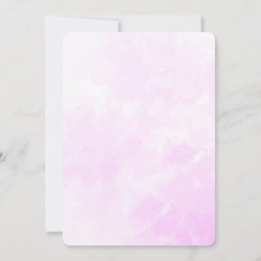 Herz und Liebe Wasserfarbenmuster Hochzeit Einladung (Rückseite)