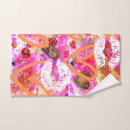 Herz und Lippen Badhandtuch Set (Handtuch)