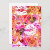 Herz und Lippen Feiertagskarte (Vorne/Hinten)