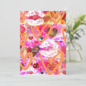 Herz und Lippen Feiertagskarte (Stehend Vorderseite)