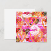 Herz und Lippen Feiertagskarte (Vorne/Hinten)