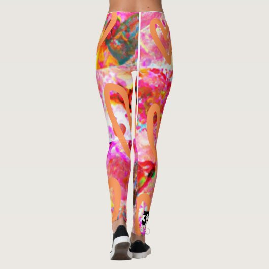 Herz und Lippen Leggings (Rückseite)