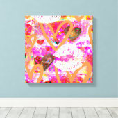 Herz und Lippen Leinwanddruck (Insitu (Holzboden))