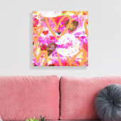 Herz und Lippen Leinwanddruck (Insitu (Wohnzimmer))