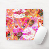 Herz und Lippen Mousepad (Mit Mouse)