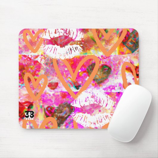 Herz und Lippen Mousepad (Mit Mouse)