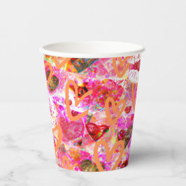 Herz und Lippen Pappbecher