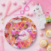 Herz und Lippen Pappteller (Party)