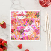 Herz und Lippen Serviette (Beispiel)