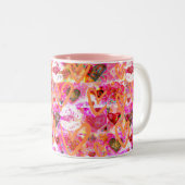 Herz und Lippen Zweifarbige Tasse (VorderseiteRechts)