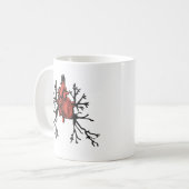 Herz und Lungen Kaffeetasse (Vorderseite Links)