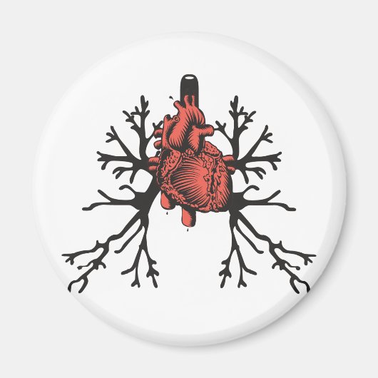 Herz und Lungen Magnet (Vorne)