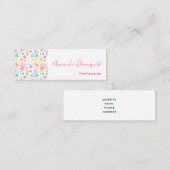 Herz und Muffins Deluxe Wasserfarben Muster Mini Visitenkarte (Vorne/Hinten)