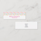 Herz und Muffins Deluxe Wasserfarben Muster Mini Visitenkarte (Vorne/Hinten)