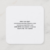 Herz und Muffins Deluxe Wasserfarben Muster Quadratische Visitenkarte (Rückseite)