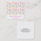 Herz und Muffins Deluxe Wasserfarben Muster Quadratische Visitenkarte (Vorne/Hinten)