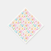 Herz und Muffins Deluxe Wasserfarben Muster Serviette (Ecke)