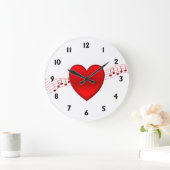 Herz und Musik Gold Watch Große Wanduhr (Zuhause)