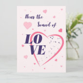 Herz und musikalische Noten Illustration. Karte (Stehend Vorderseite)