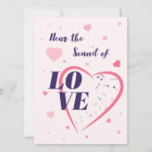 Herz und musikalische Noten Illustration. Karte (Vorderseite)