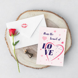 Herz und musikalische Noten Illustration. Karte