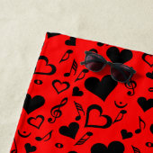 Herz und Musiknoten Strandtuch (Beispiel)