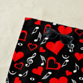 Herz und Musiknoten Strandtuch (Beispiel)